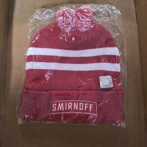 Smirnoff NFL Ski Cap-NEW IN PACKAGE-Red w/White Stripes